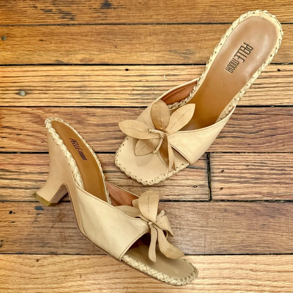 Pelle Moda Tan Leather Heels - Picture 3 of 8